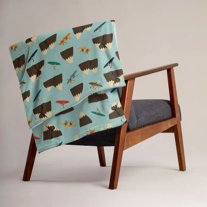 Paddling Peaks - Throw Blanket product image (2)