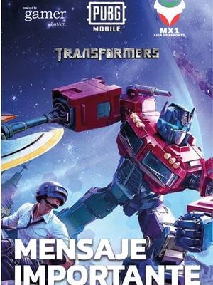 Tenemos un mensaje muy importante (es broma pero si no quieres no) transformers llega a @pubgmobile, muchas gracias/ thank you so much @epicvoiceguy appreciate you!!! #gamerlatammx  #gaming #reels #transformers #pubgmobile #fyi #fyipage #gamer 