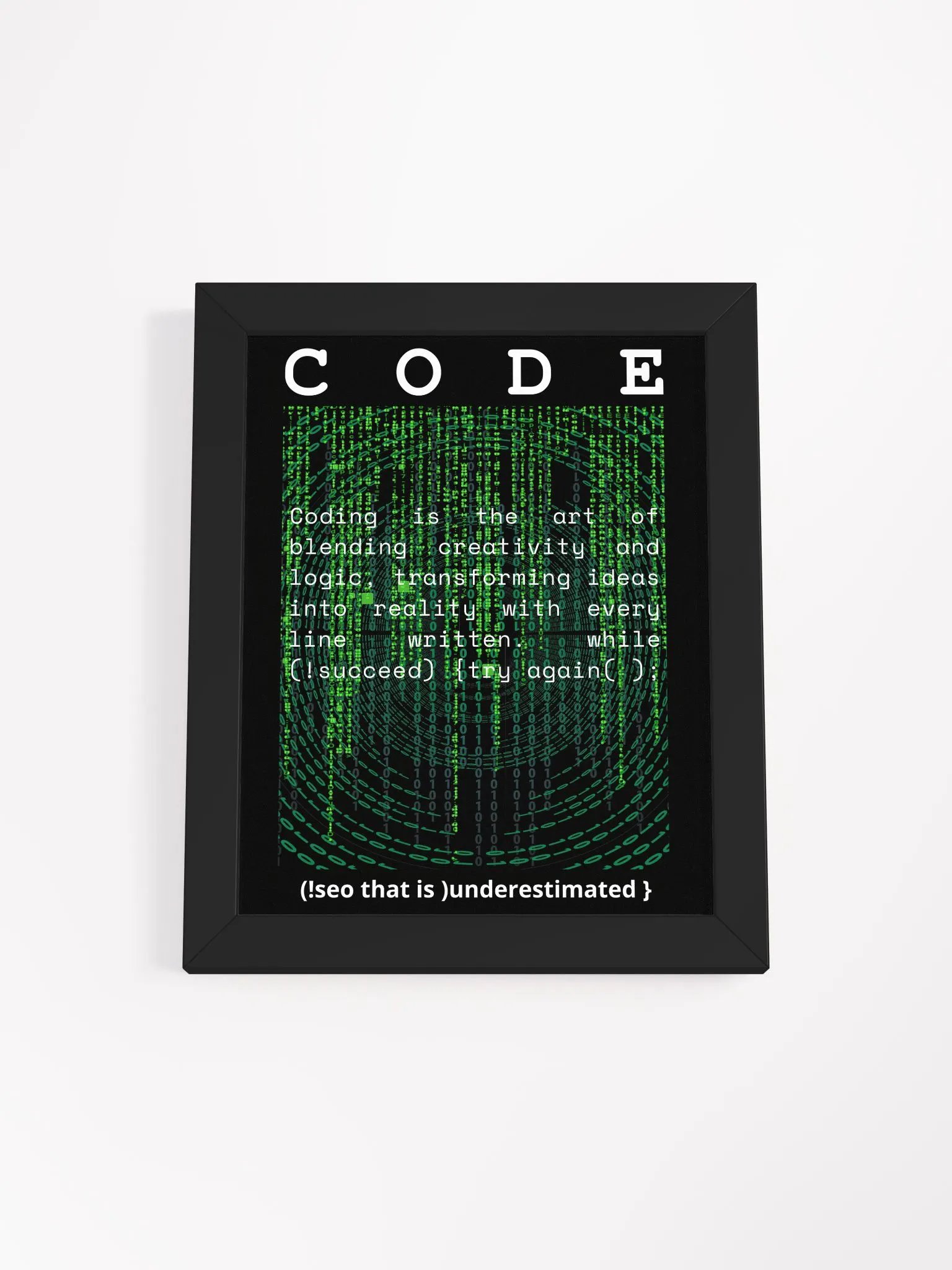 Digital Matrix Coding Art Print product image (6)