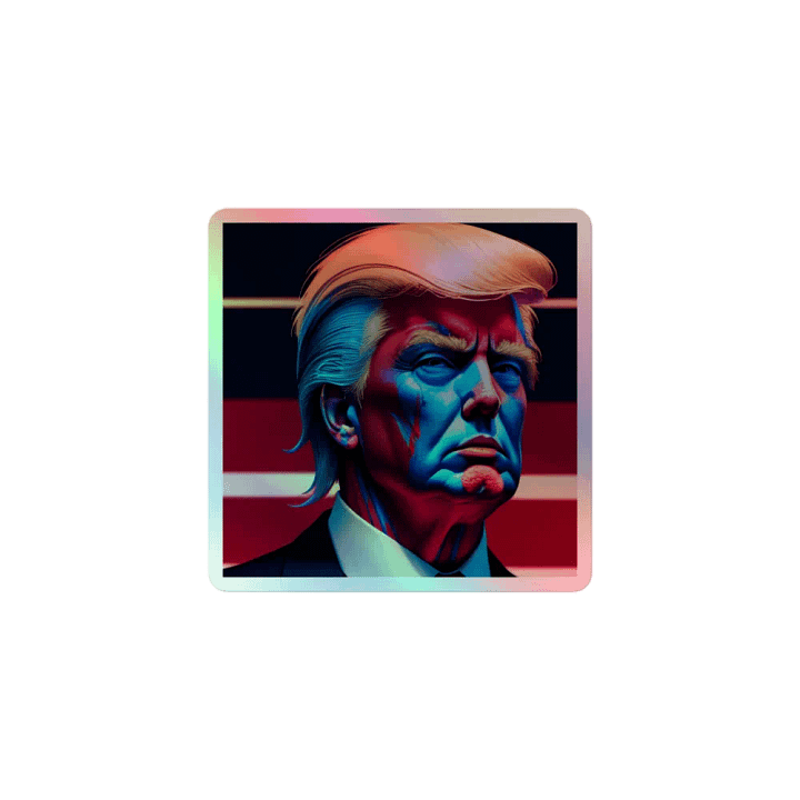 Blue and Red Holographic Sticker product image (1)