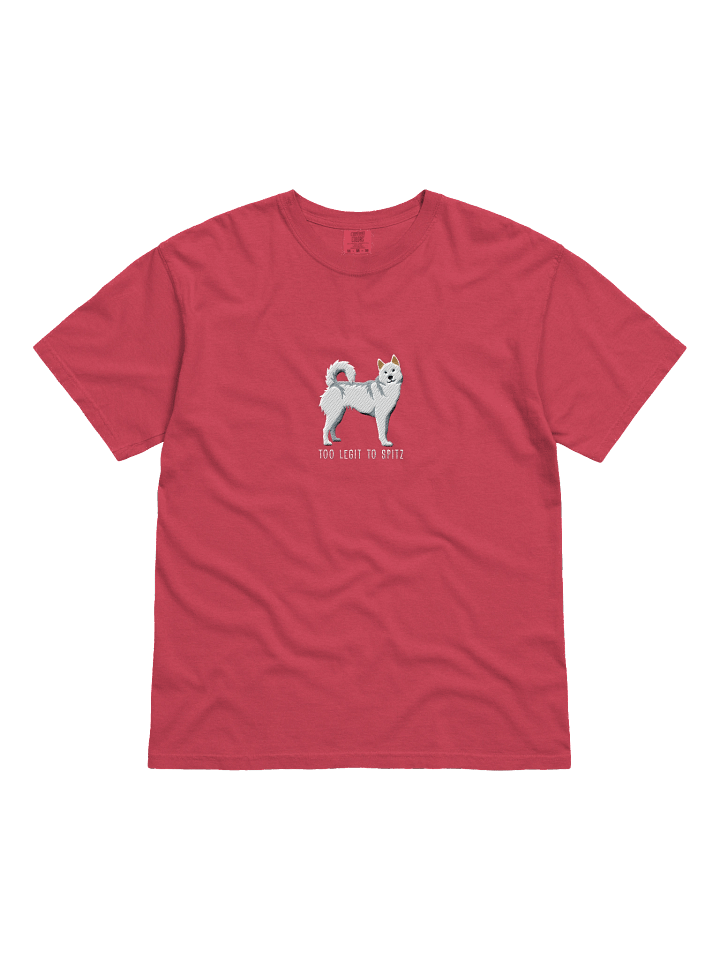 Too Legit to Spitz T-Shirt(Embroidered) of a Siberian Husky(White) product image (41)