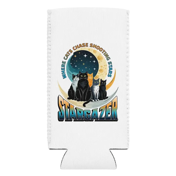 Where Cats Chase Shooting Stars Stargazer Can Cooler product image (2)