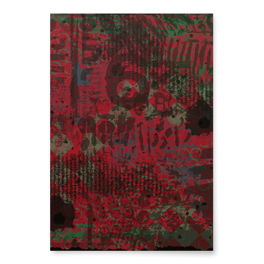 Red Green Grunge Wrapping Paper product image (6)