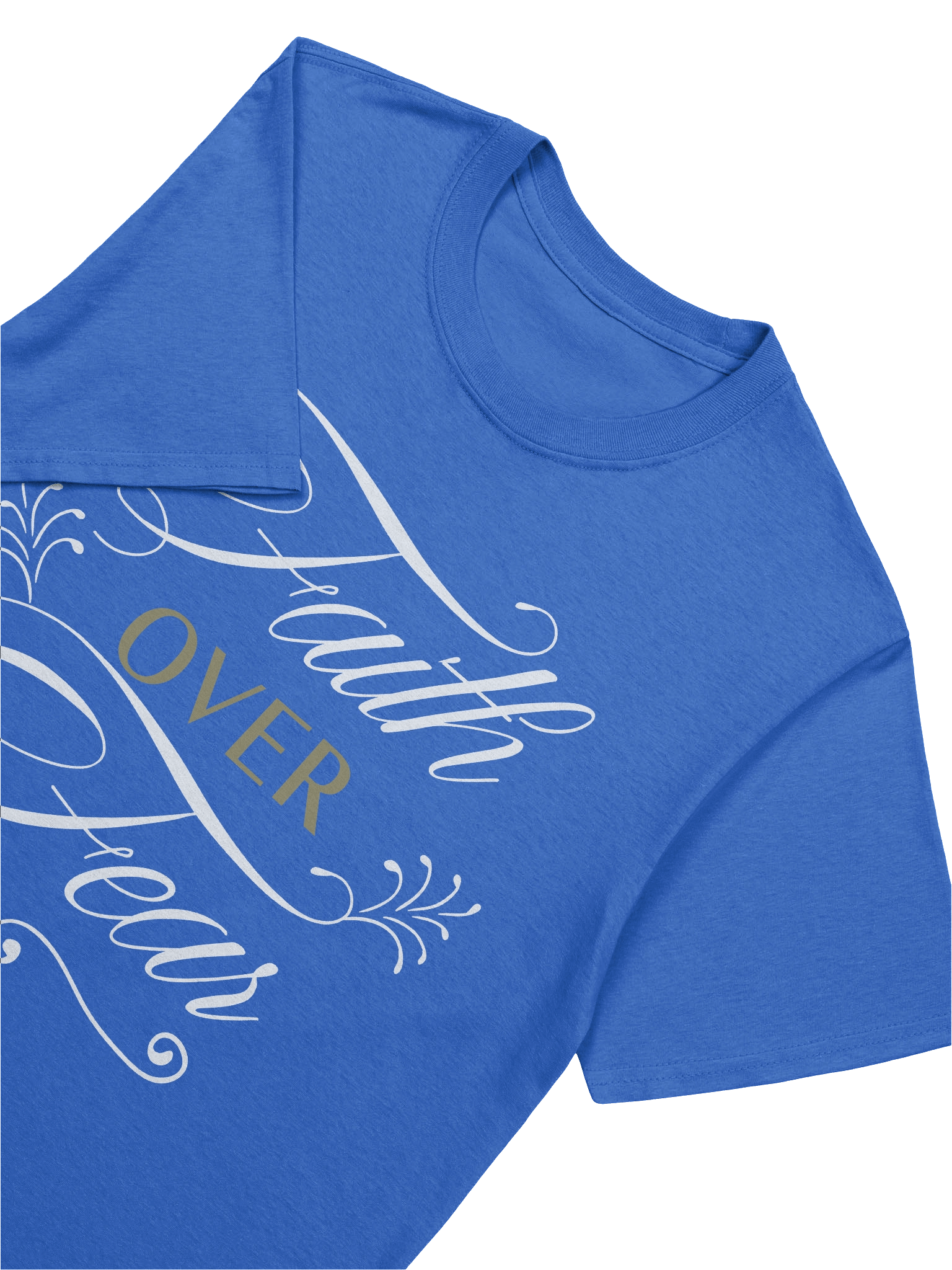 Christian Shirt Blue Faith Over Fear product image (7)
