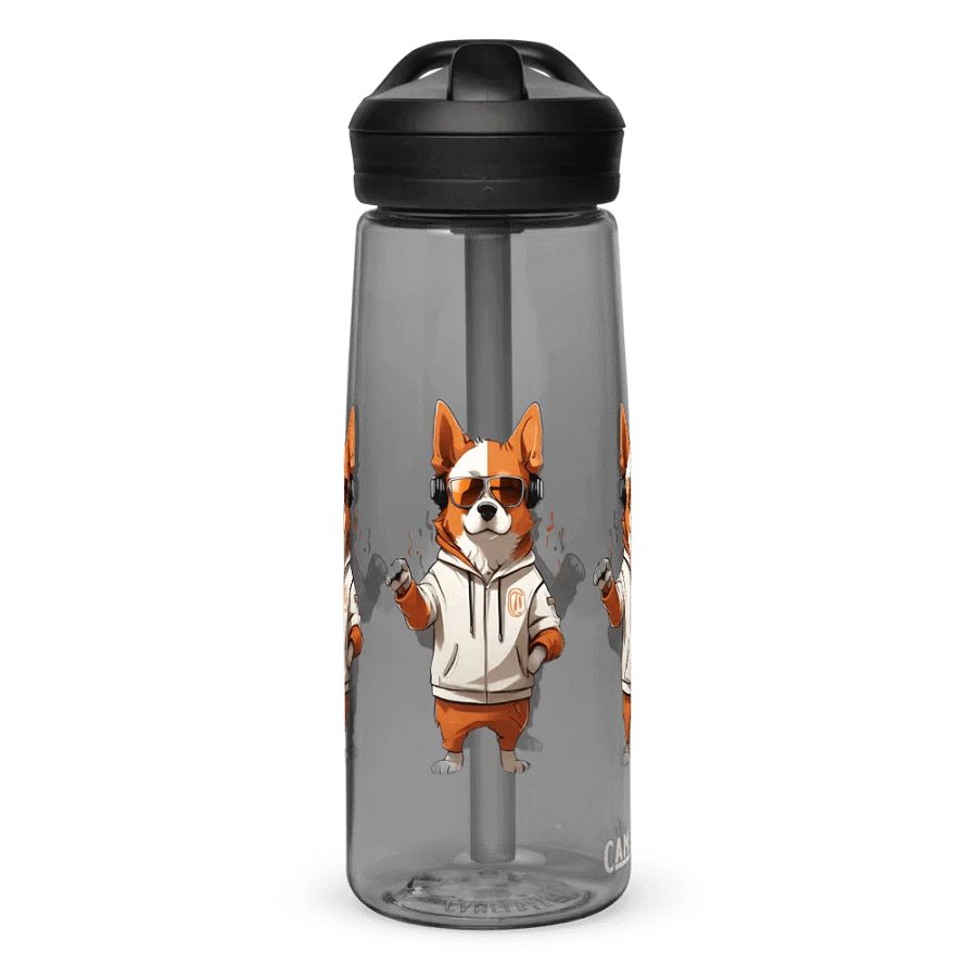 Hipster Corgi Cool Dog Water Bottle product image (2)