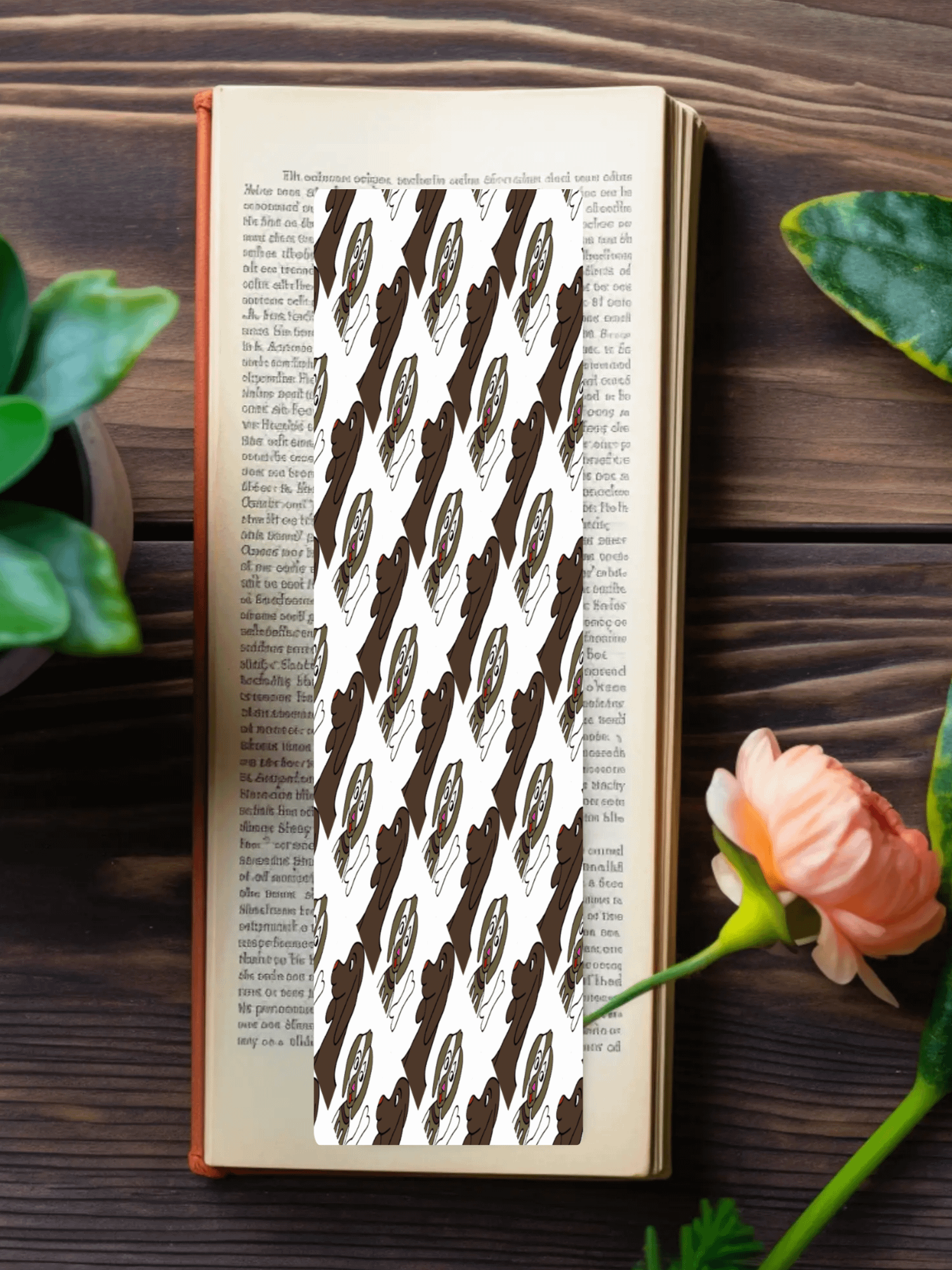 2 Cute Cartoon Dog Friends Pattern Laminated Bookmark with Tassel for the Dog Loving Book Reader in Your Life product image (1)