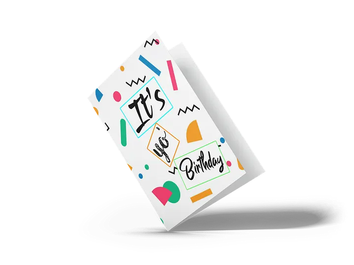 “It’s yo B-day” card (White) product image (1)