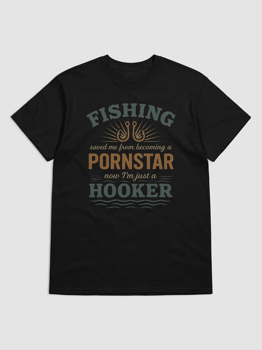 Fishing Saved Me Vintage Funny Fishing T-Shirt – Hooker Humor Tee for Fishermen product image (1)