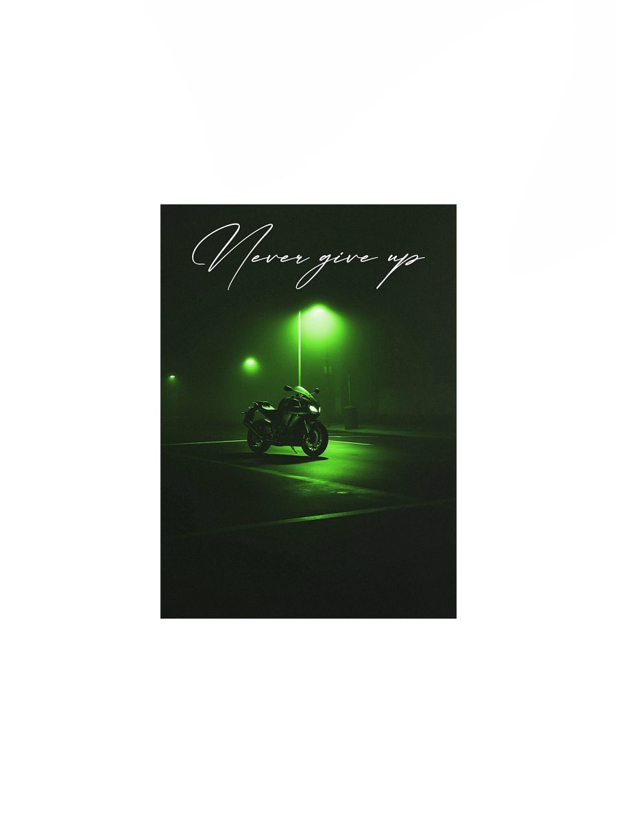 "Never Give Up" Handwritten Matte Poster product image (3)