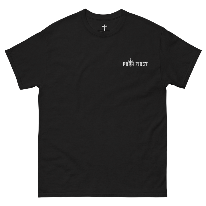 Faith F1rst Unisex T-Shirt – Embroidered product image (2)
