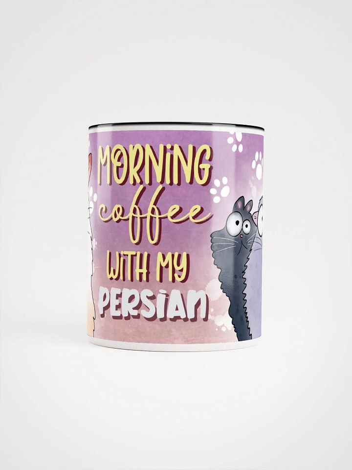 Morning Coffee With My Persian Cat Accent Mug product image (2)
