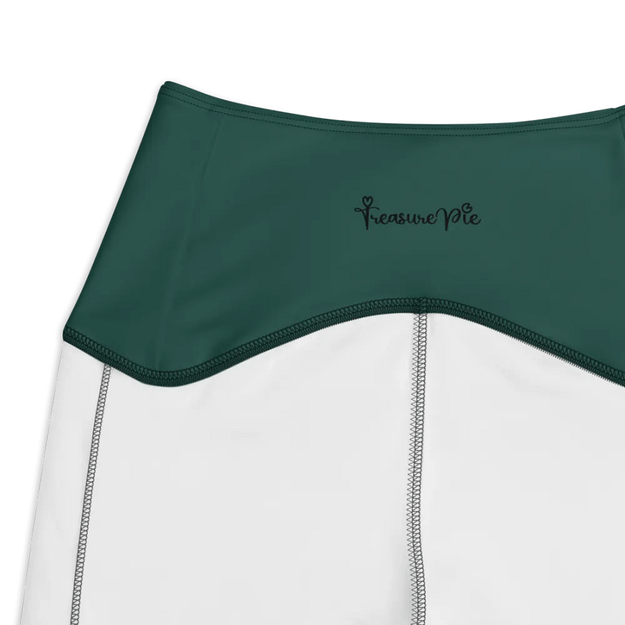 Plain Dark Green Soft Summer Women's High Waisted Premium Crossover Leggings with Pockets by Treasure Pie product image (4)