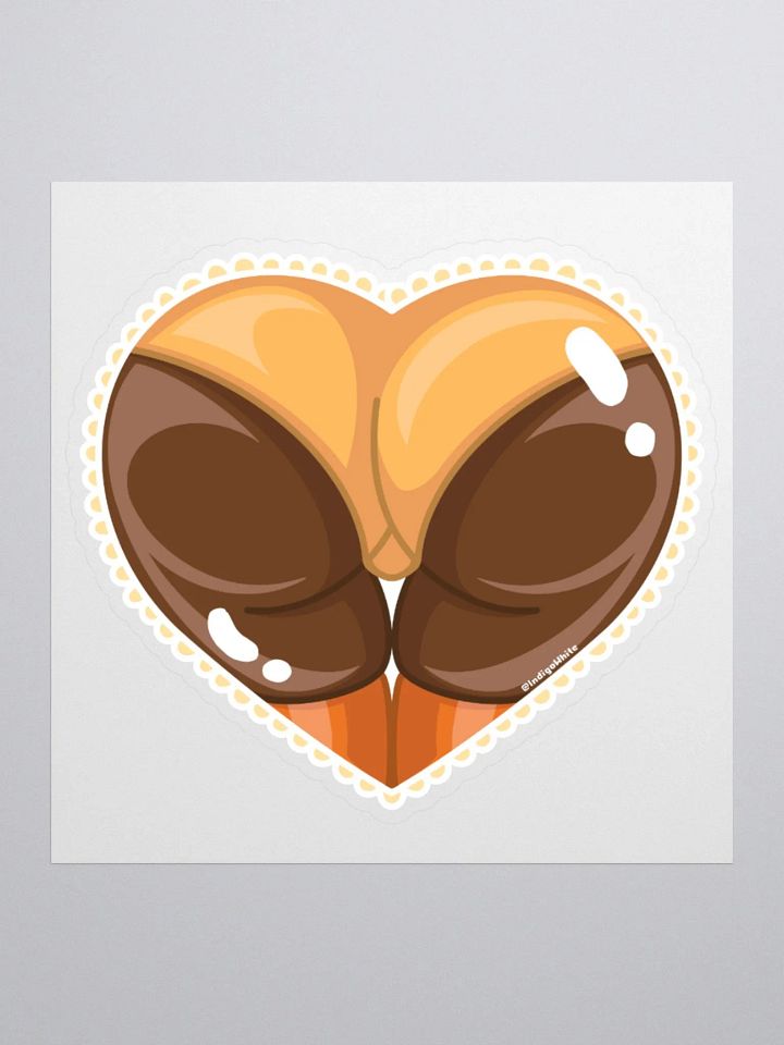 Orange Heart Booty Sticker product image (1)