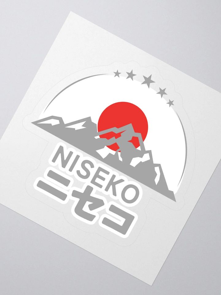 Niseko Ski Resort Travel Sticker for Suitcases, Five Star Mountain Gray product image (2)
