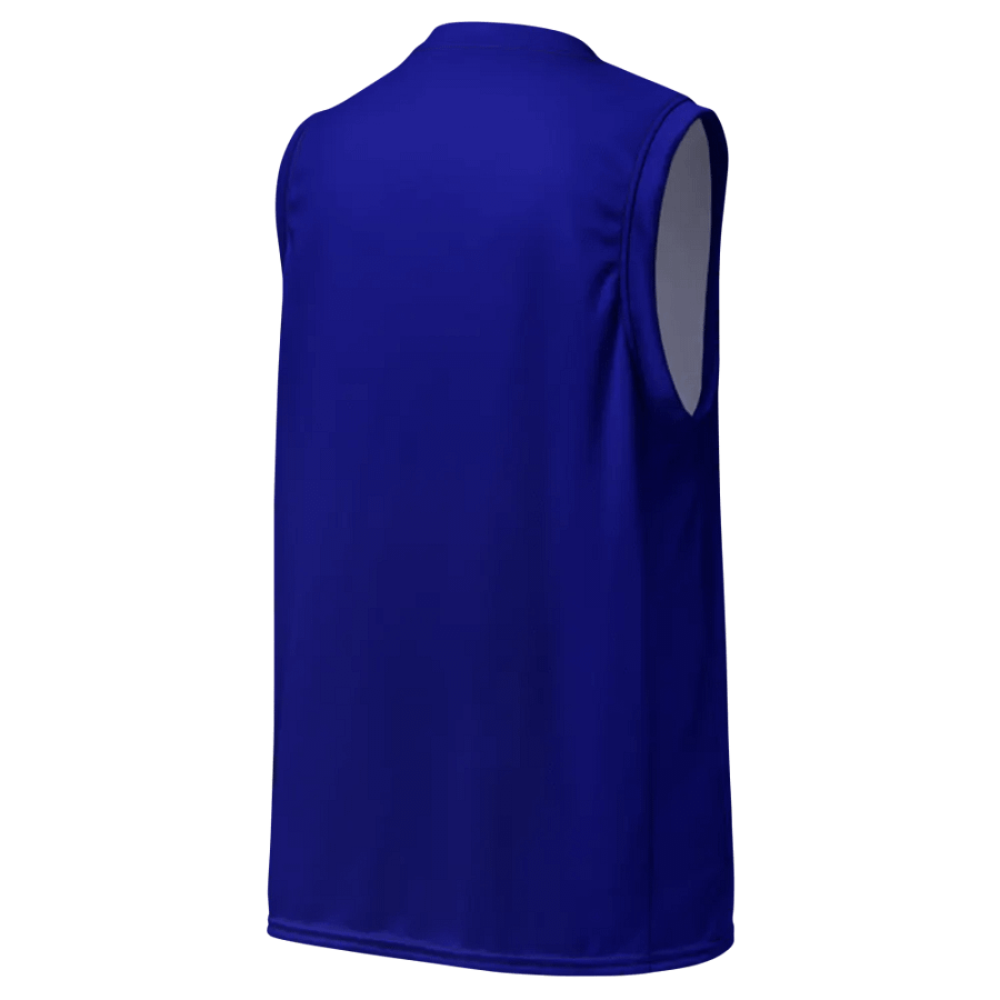 Plain Color Navy Blue Basketball Jersey product image (4)
