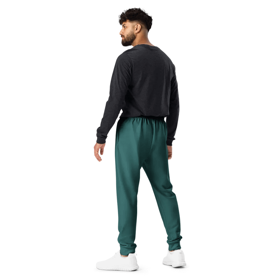 Plain Teal Green Soft Summer Recycled Polyester Premium Men's Joggers by Treasure Pie product image (10)