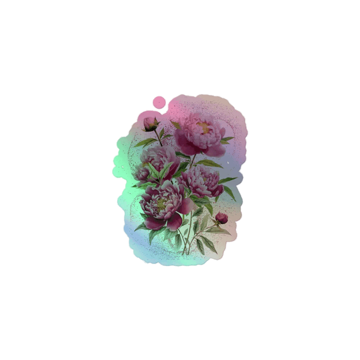 Holographic Peony Paradise Sticker Sheet product image (1)