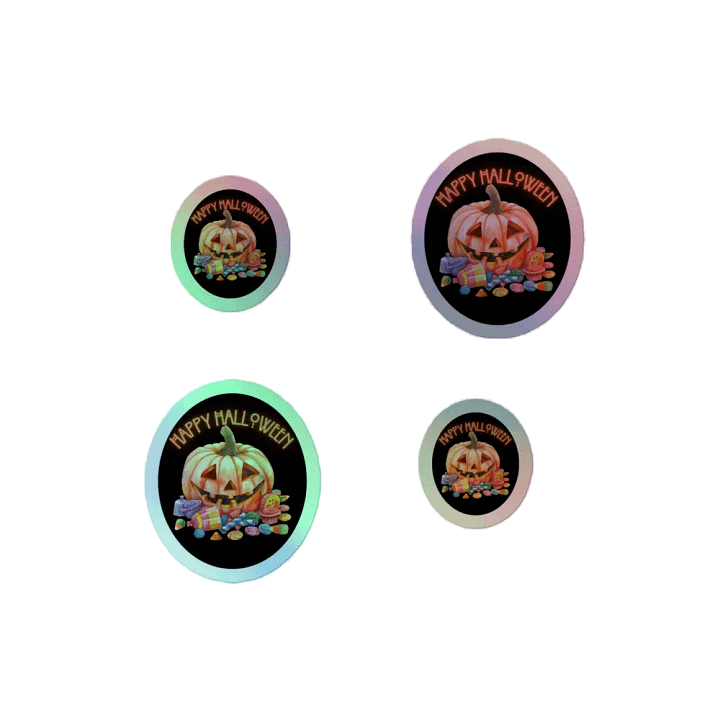 Happy Halloween Pumpkin Sweets Holo Stickers product image (2)
