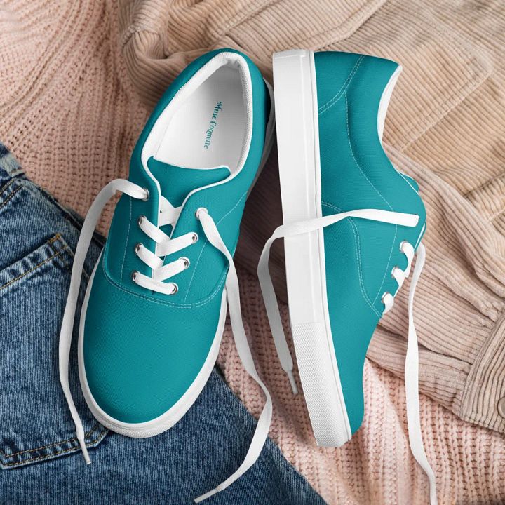 Muse Coquette Lace-Up Canvas Shoes (Sea stones candies) product image (1)