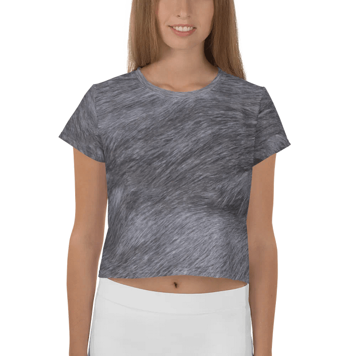 Russian Blue (Grey) Cat Crop Tee product image (1)