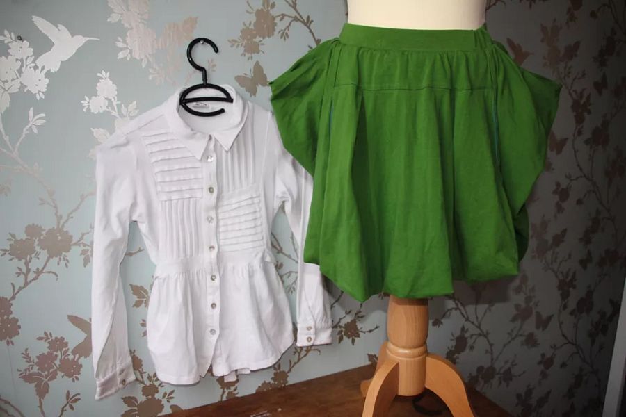 SALE Jottum skirt + longsleeve green sz 140/146/152 - 10/11/12 yrs excel vintage product image (2)