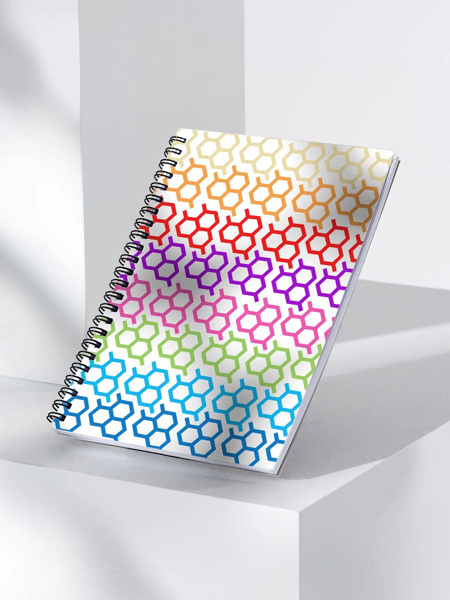 Multicolored Hexagons In A Geometrical Pattern Spiral Notebook product image (3)