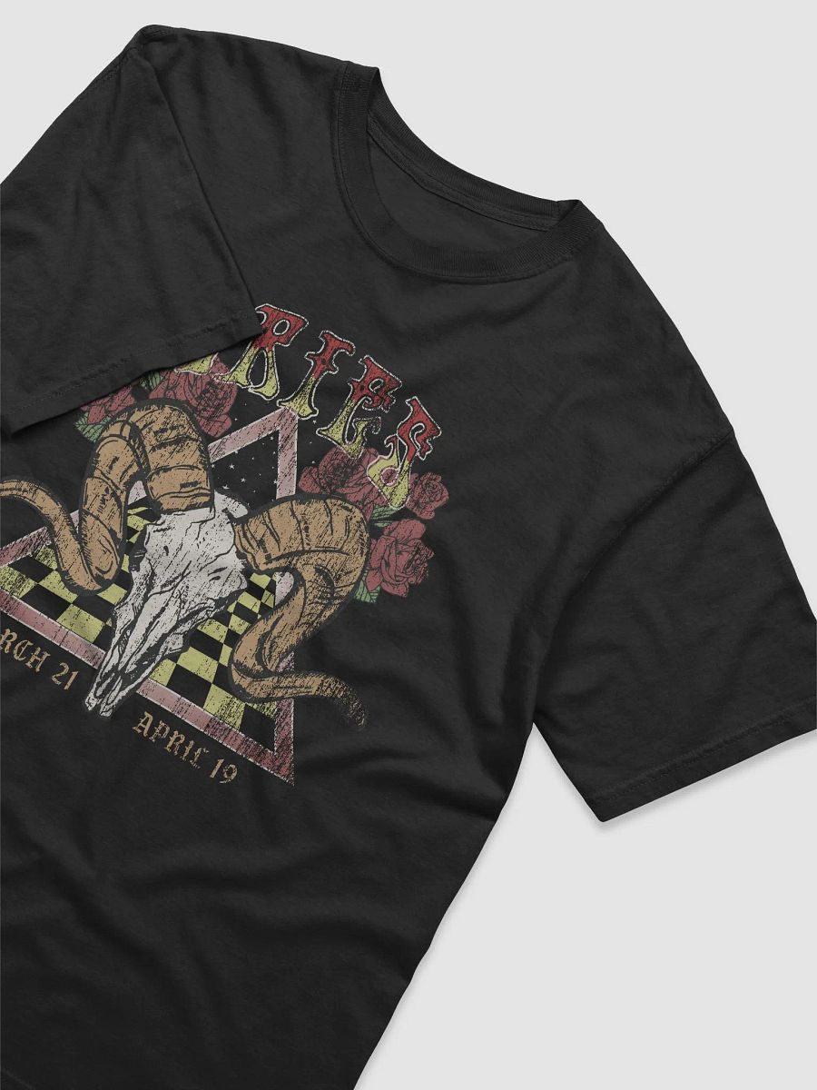 Aries Zodiac Sign Tee | Art Nouveau-Style Grunge Streetwear T-Shirt for March 21 and April 19 Birth Months product image (8)