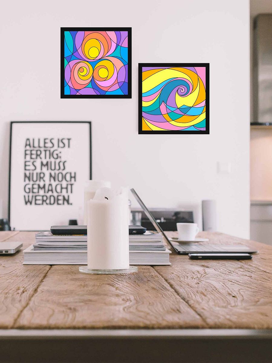 Spiral Spectrum Canvas - Abstract Square No. 4 product image (164)