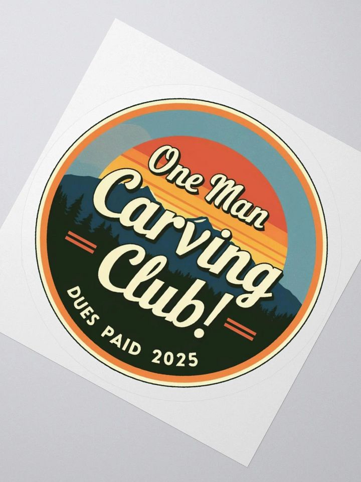 One Man Carving Club Sticker product image (2)