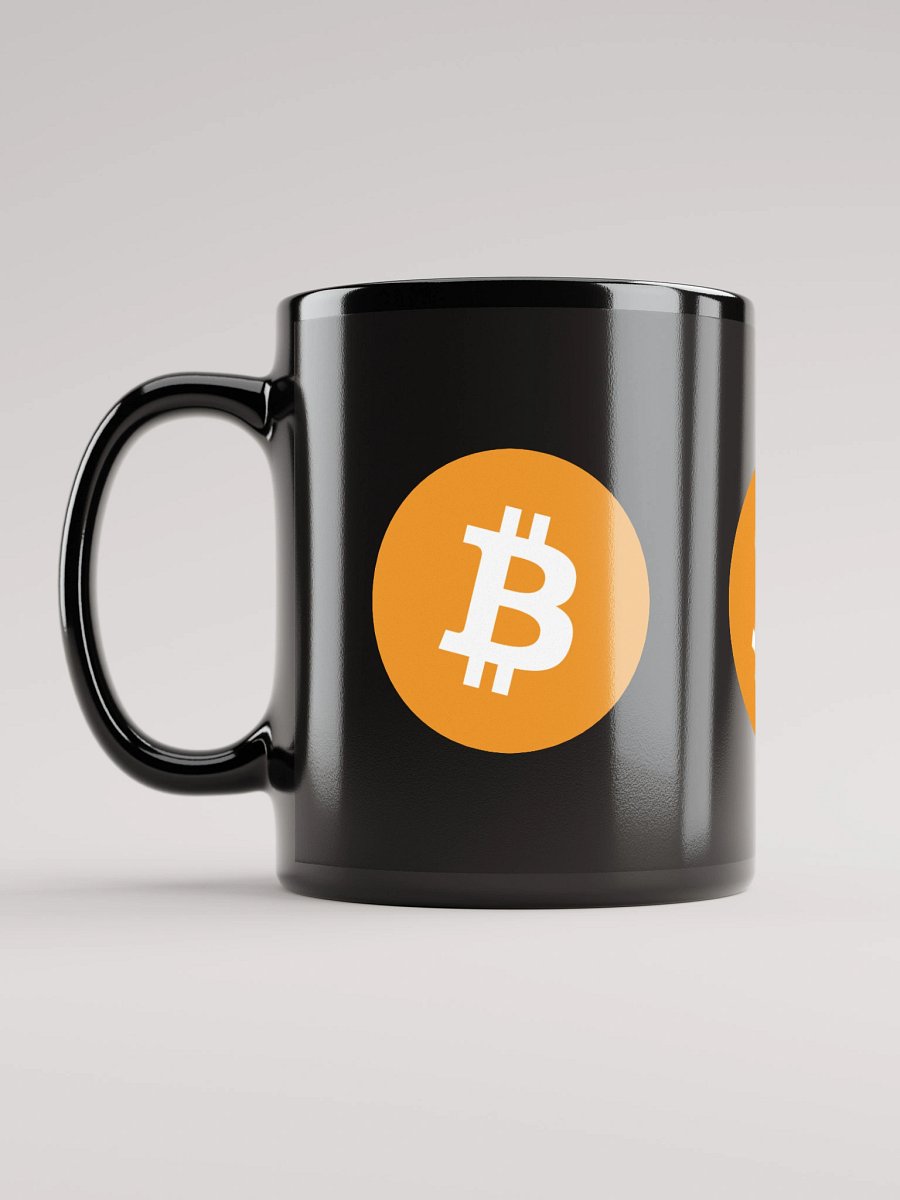Bitcoin Logo Black Glossy Mug product image (12)