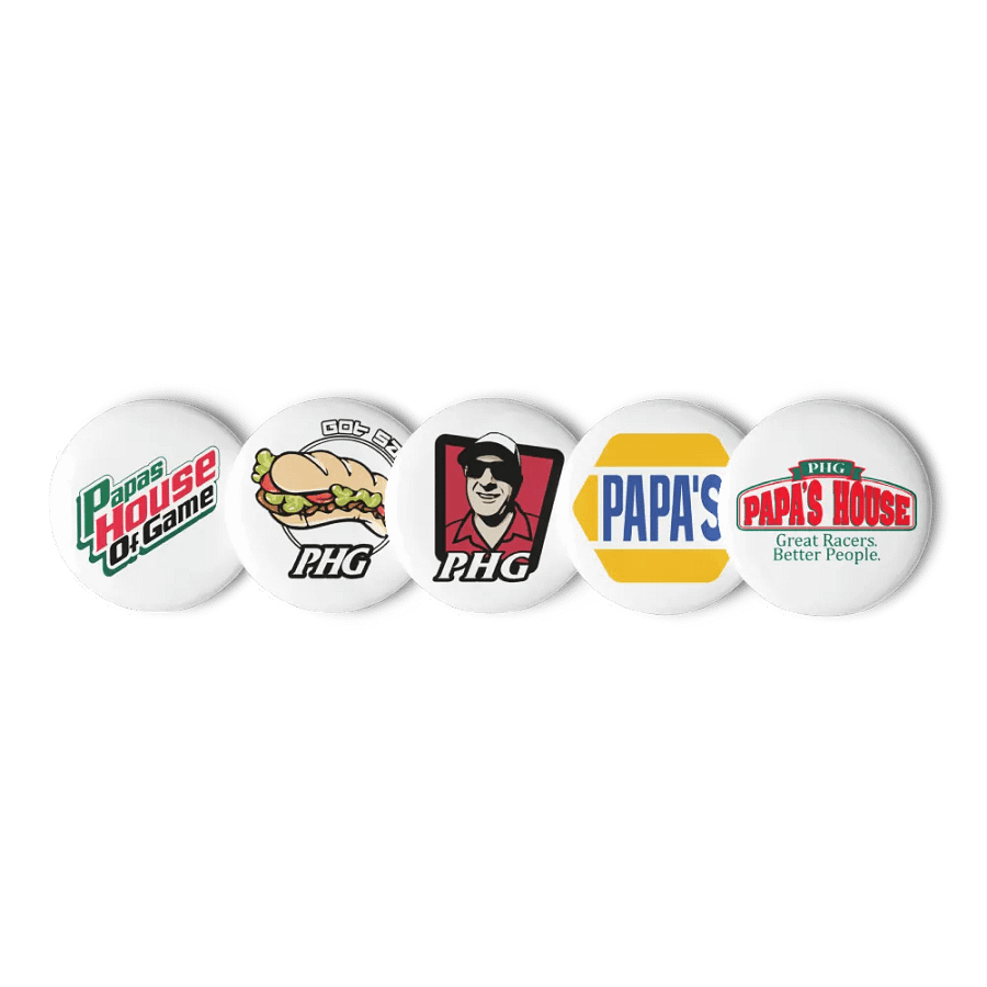 Papas House Of Game Emblem Pin Buttons product image (2)
