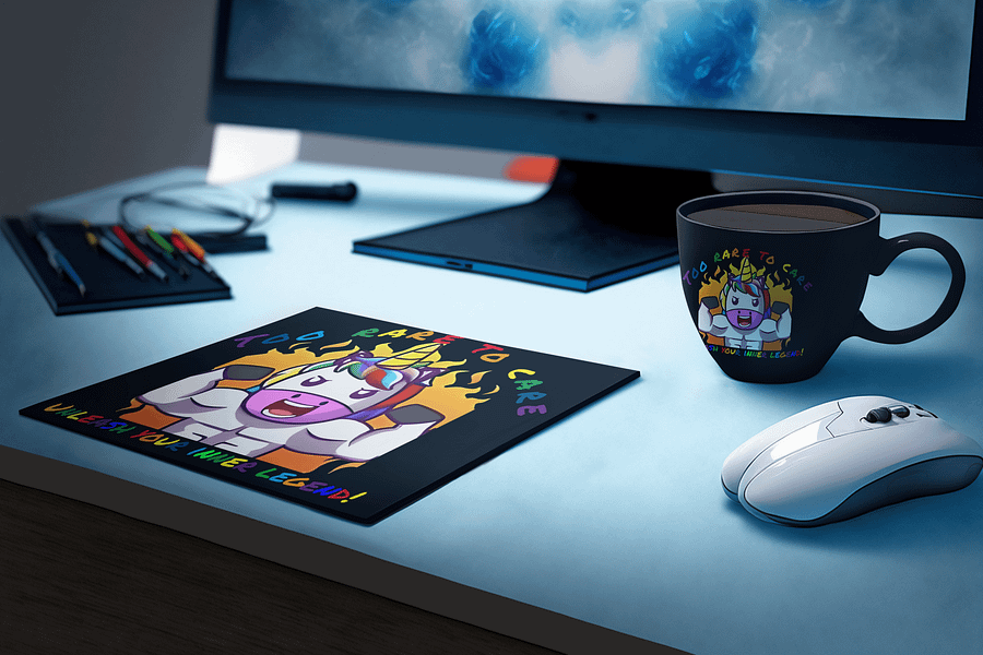 Too Rare To Care Mousepad product image (3)