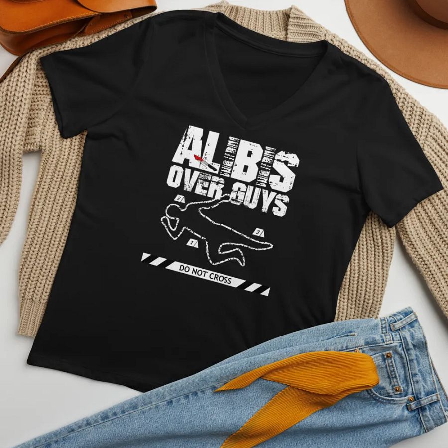 CrimeClothes Alibis Over Guys Relaxed V-Neck T-Shirt product image (7)
