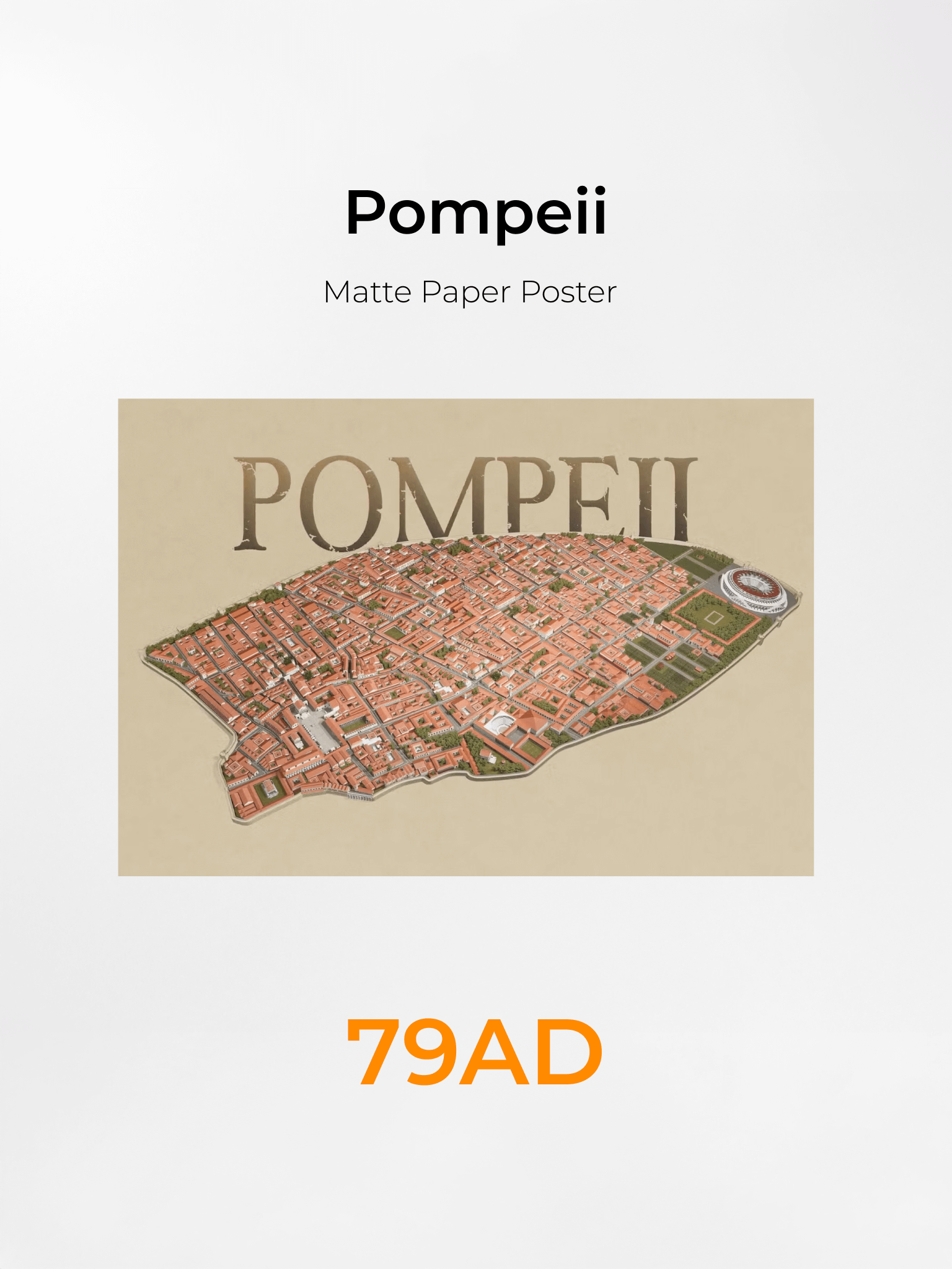 Pompeii 3D Reconstruction City View (Unframed Poster) product image (8)