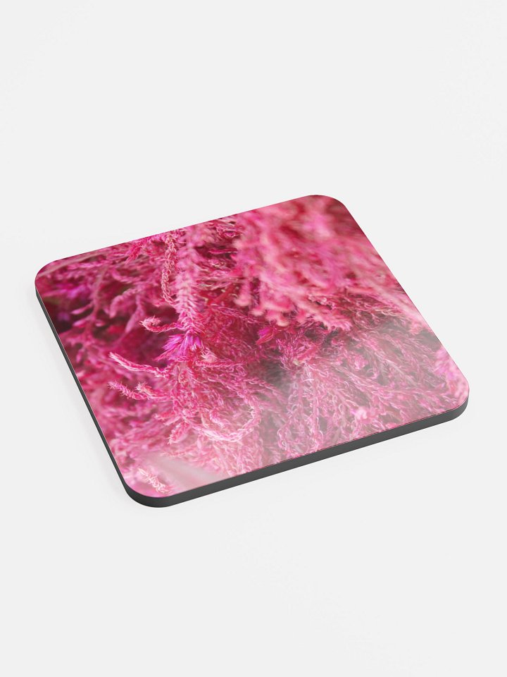 Pink Fluffy Botanical Single Coaster product image (2)