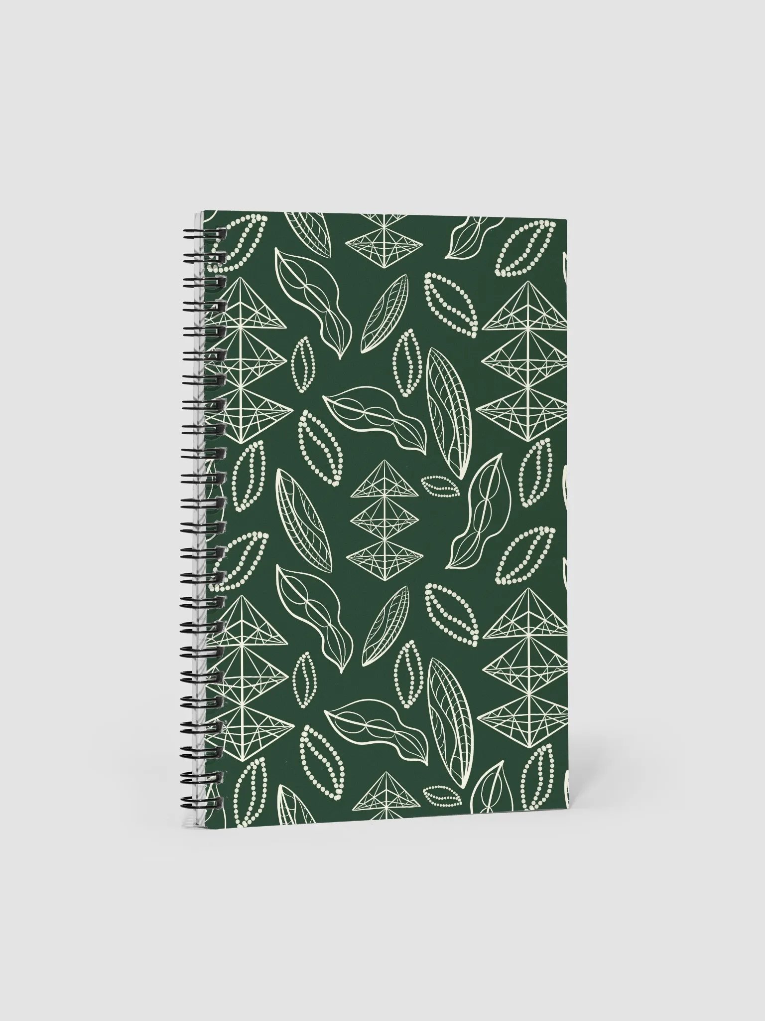 El Yunque Brew Bliss: Abstract Coffee Bean Tribal Notebook product image (1)