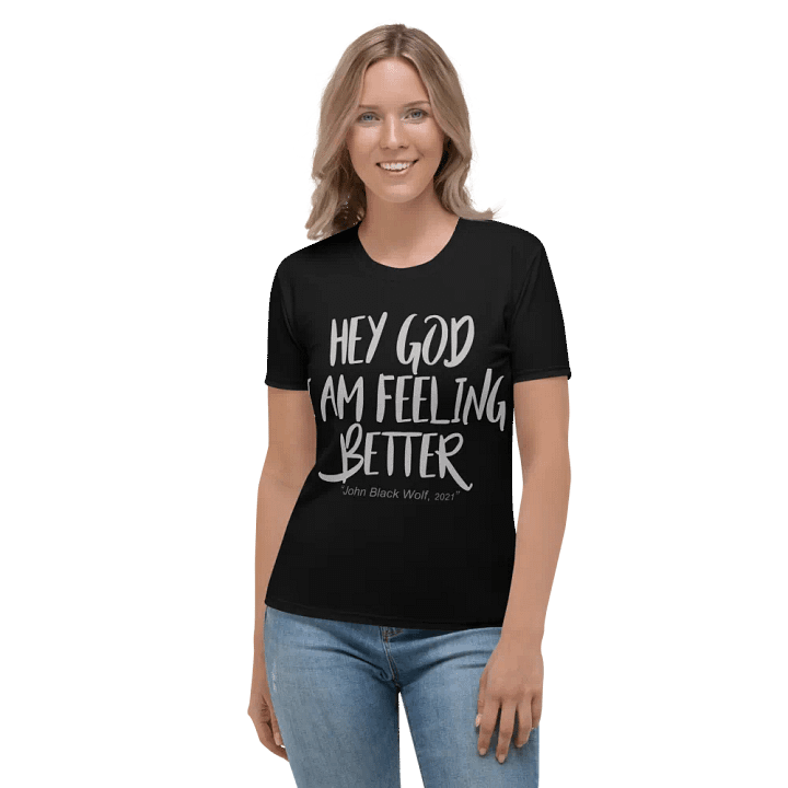 Hey God Women's All-Over Print Tee product image (1)