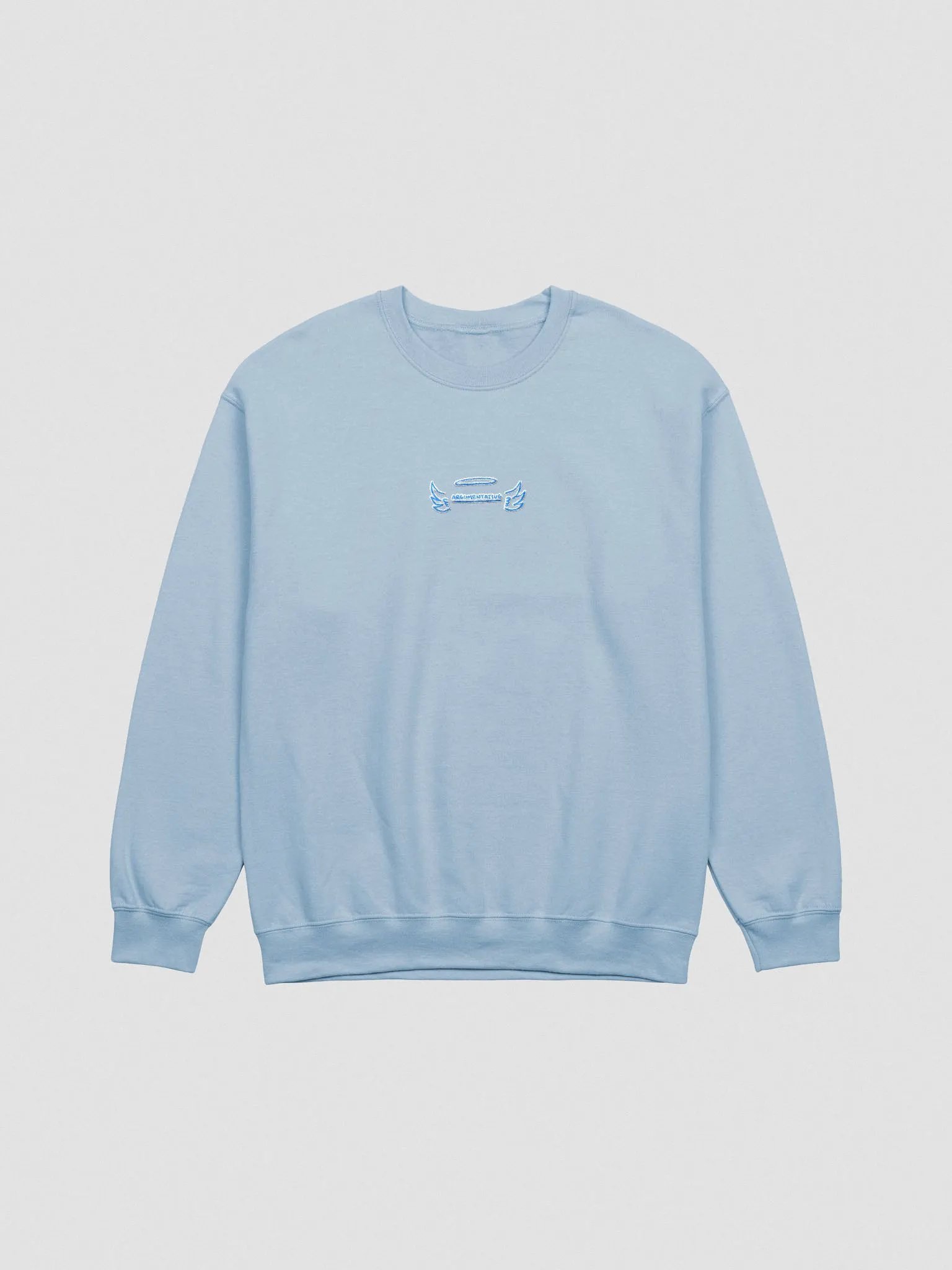 ANGELIC (light blue bubble design) embroidered crewneck product image (5)