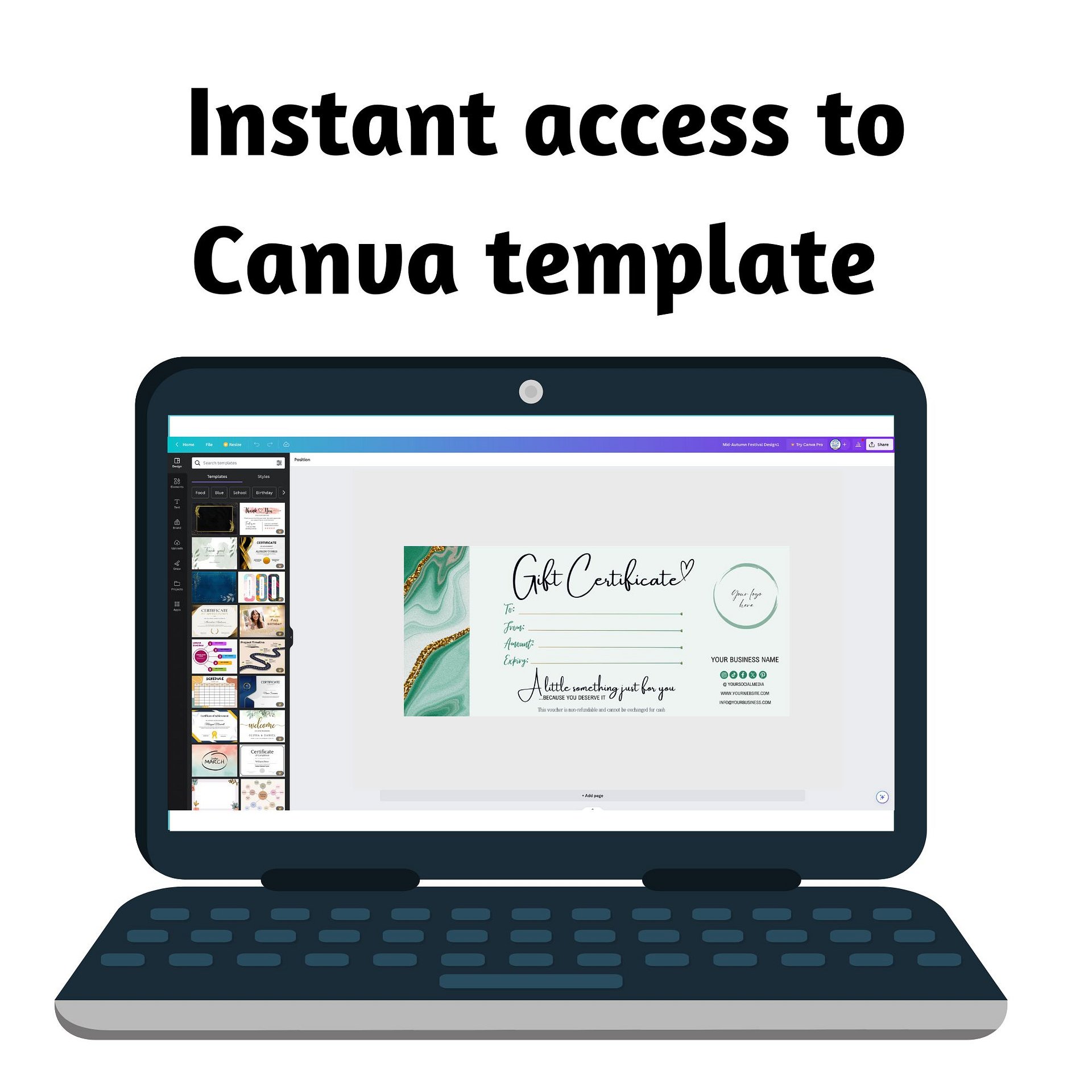 Esmeralda - Gift Certificate Template product image (6)