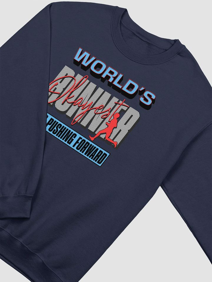 Worlds Okayest Runner Motivational Crewneck Sweatshirt product image (14)