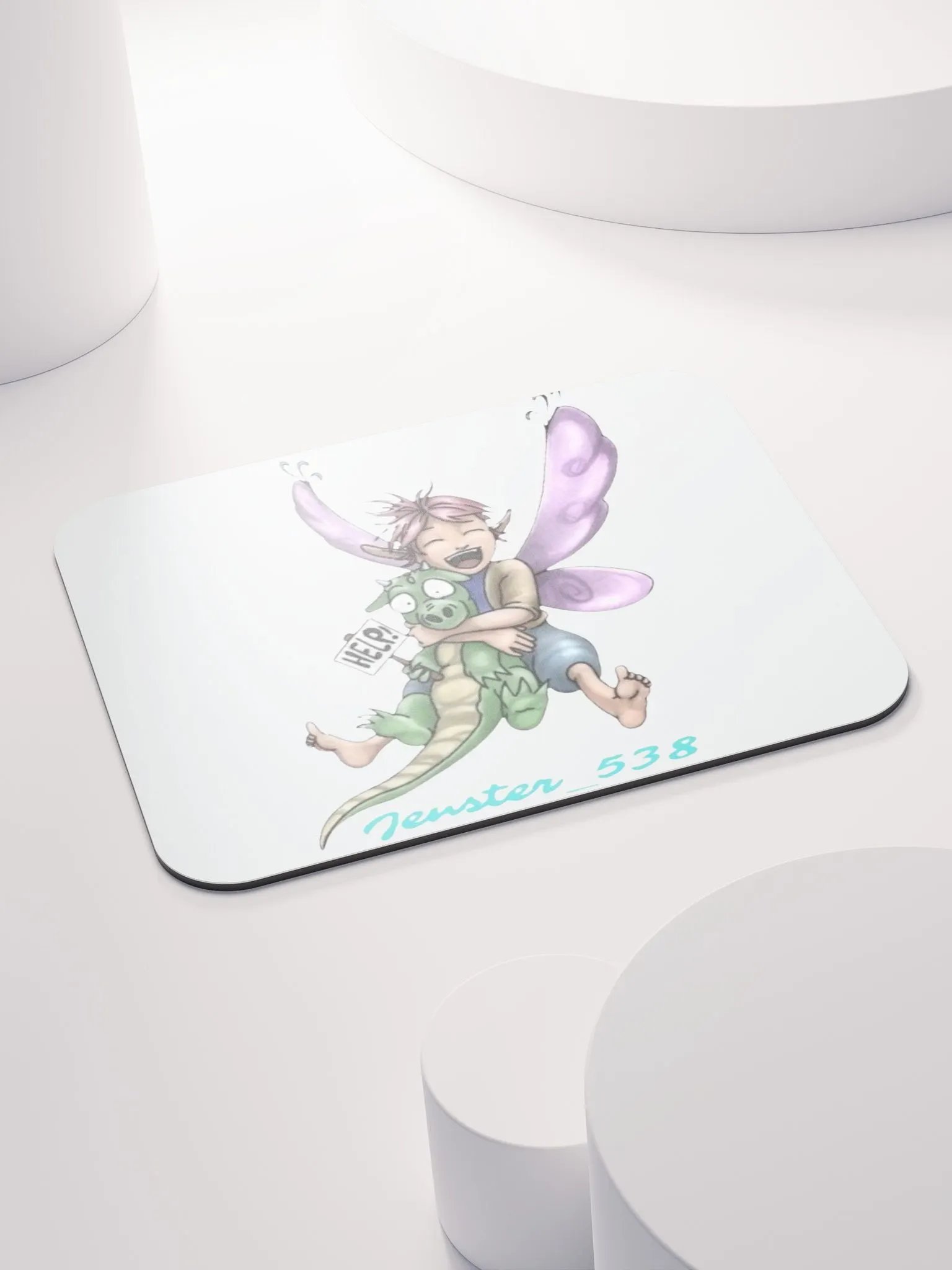 Whimsical Fairy and Dragon Mouse Pad product image (4)