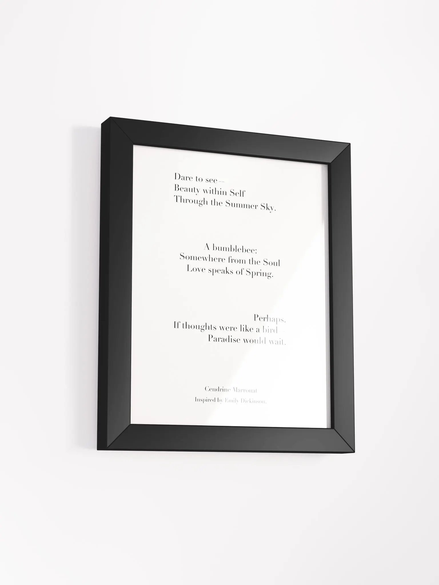 Three Haiku Inspired by Emily Dickinson (Framed Poster) product image (2)