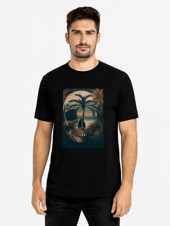 Tropical Skull Sunset T-Shirt product image (1)