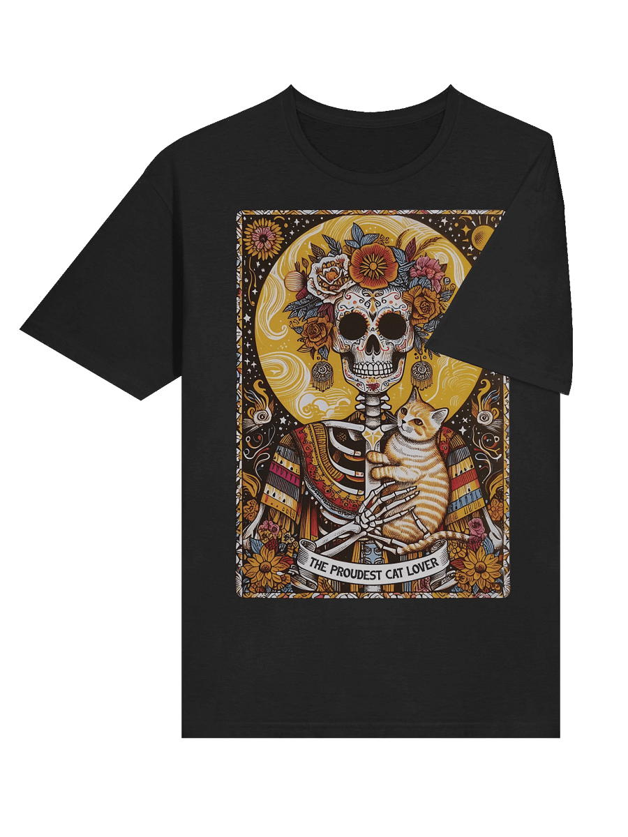 Floral Skeleton With Cat - T-Shirt product image (23)