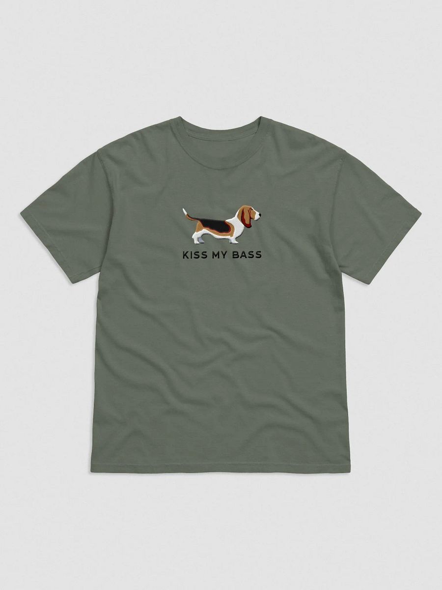 Kiss My Bass T-Shirt(Embroidered) of a Basset Hound product image (4)