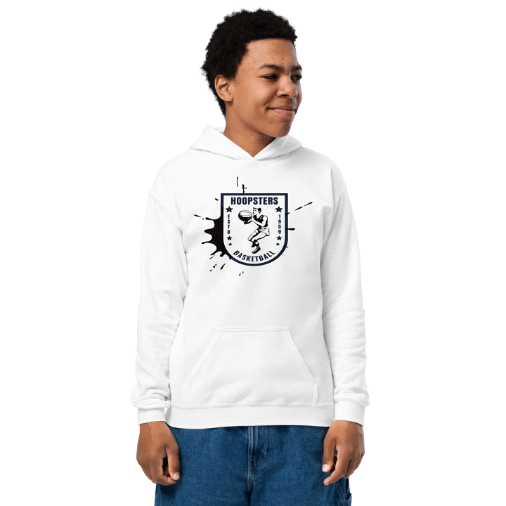 "Hoopster Basketball" Vintage-Inspired Youth Hoodie product image (6)