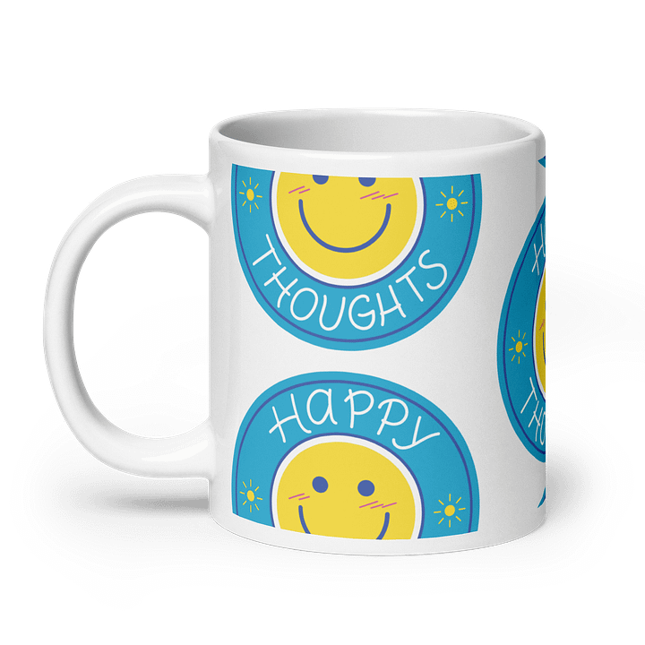 Happy Thoughts White Glossy Mug product image (8)