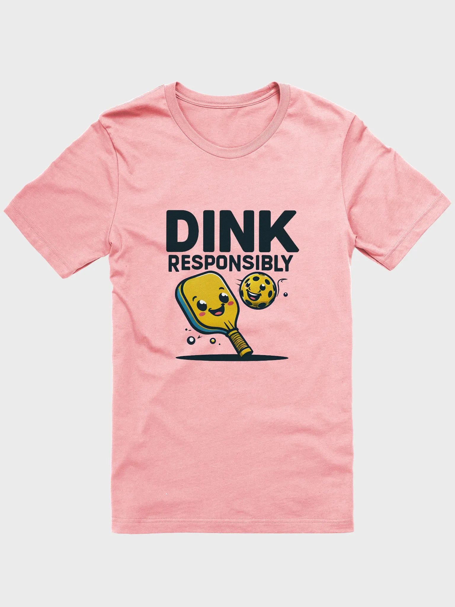 Dink Responsibly Pickleball Shirt – Fun Paddle & Ball Cartoon Design product image (1)