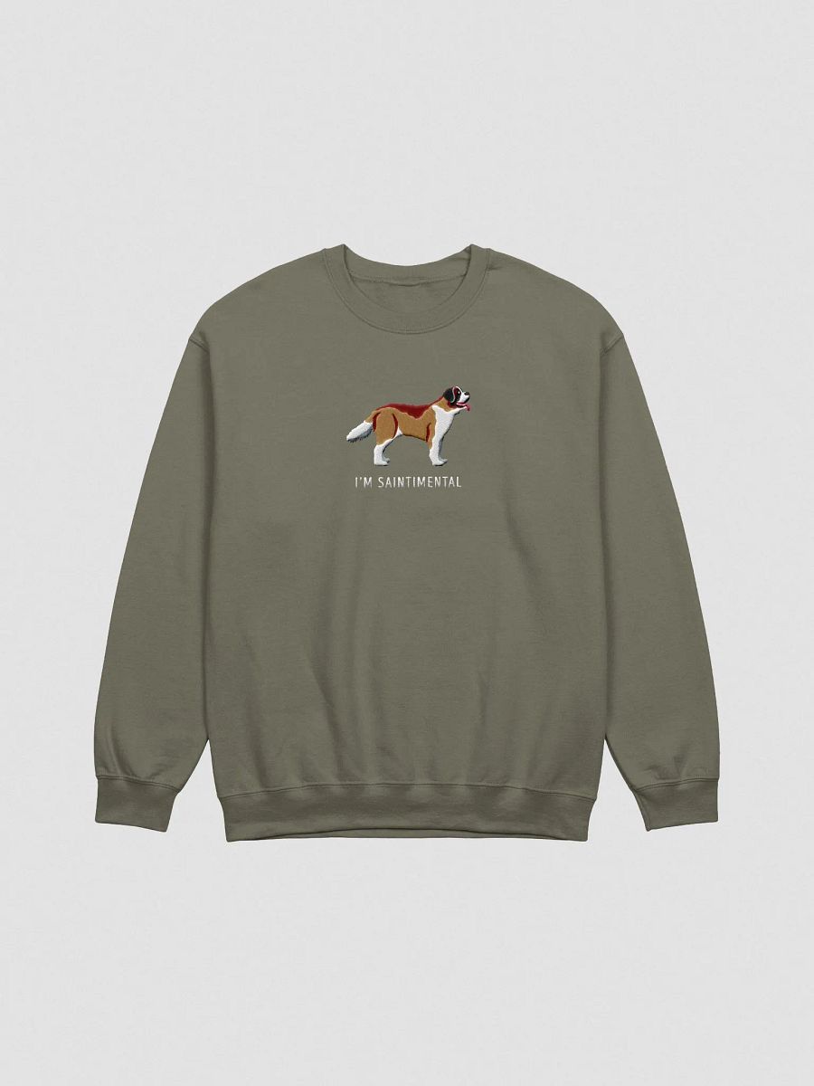 I'm Saintimental Sweatshirt (Embroidered) of a Saint Bernard product image (4)