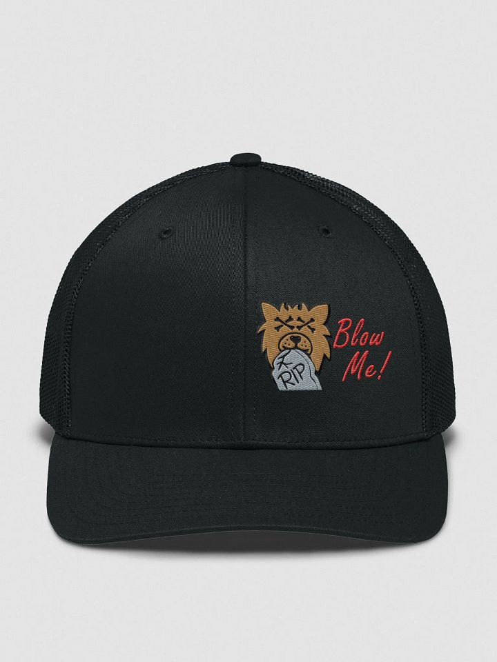 Blow Me Rip Emoji Snapback Trucker Hat product image (2)